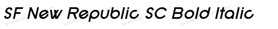 SF New Republic SC Bold Italic字体转换